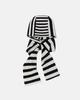 Kalagteo Striped Knit Balaclava Muffler / Ivory Black