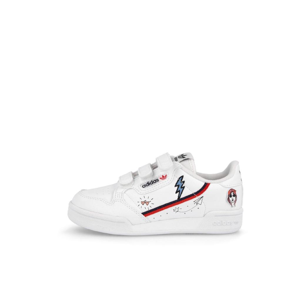

кроссовки adidas Originals Continental 80 White/Red/Black Children s Cricket Shoes (BP) FX6070