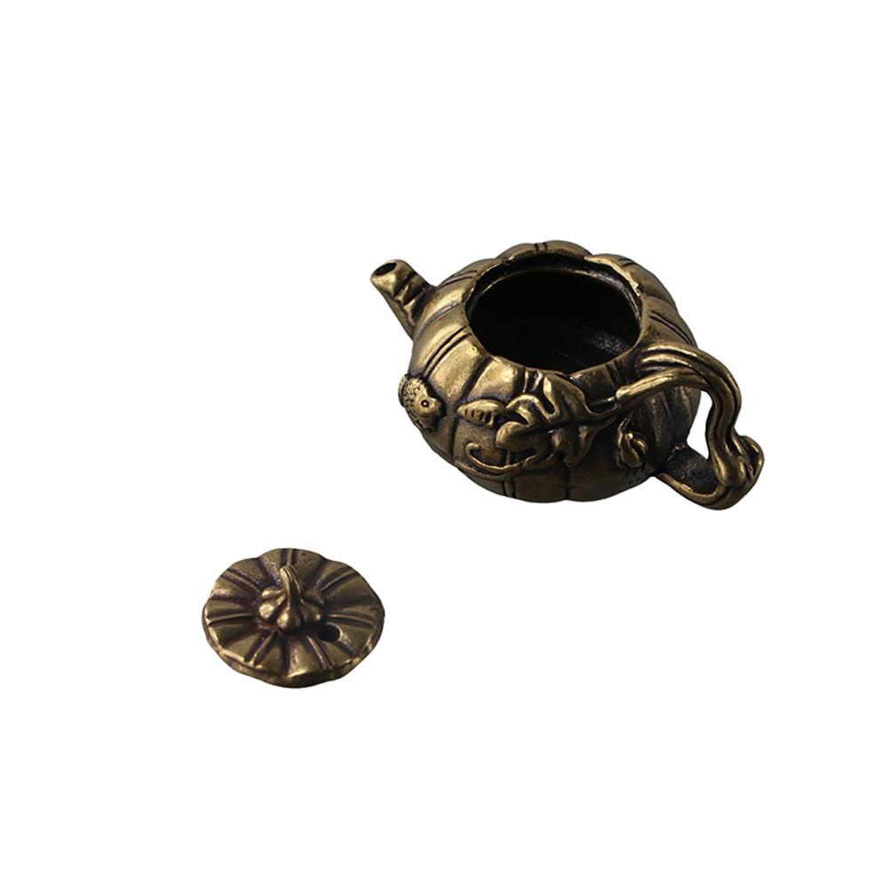 Antique Pumpkin Teapot Pure Copper Copper Teapot Tea Pet Desktop