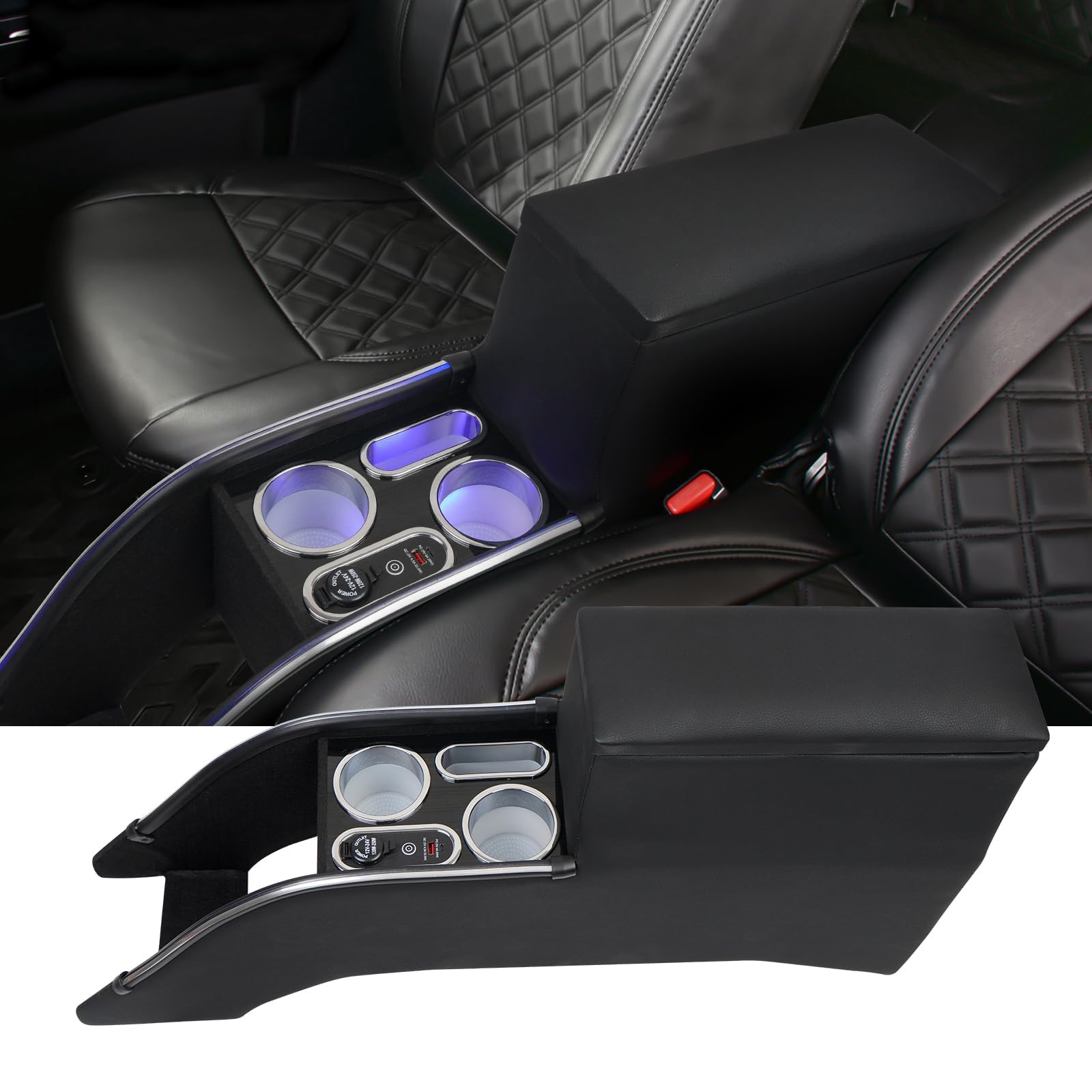 

YESHMA Автомобильная консоль для Honda Freed Hybrid Series 2024 Совместимая с и Умная консоль Центральная консоль Бокс с USB Удобный бокс-подлокотник,