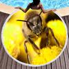 Yellow Bee Round Beach Towel Microfiber Quick Dry Lightweight Cartoon Animal Beach Blanket Throw Roundie Swim Pool Circle Towel
