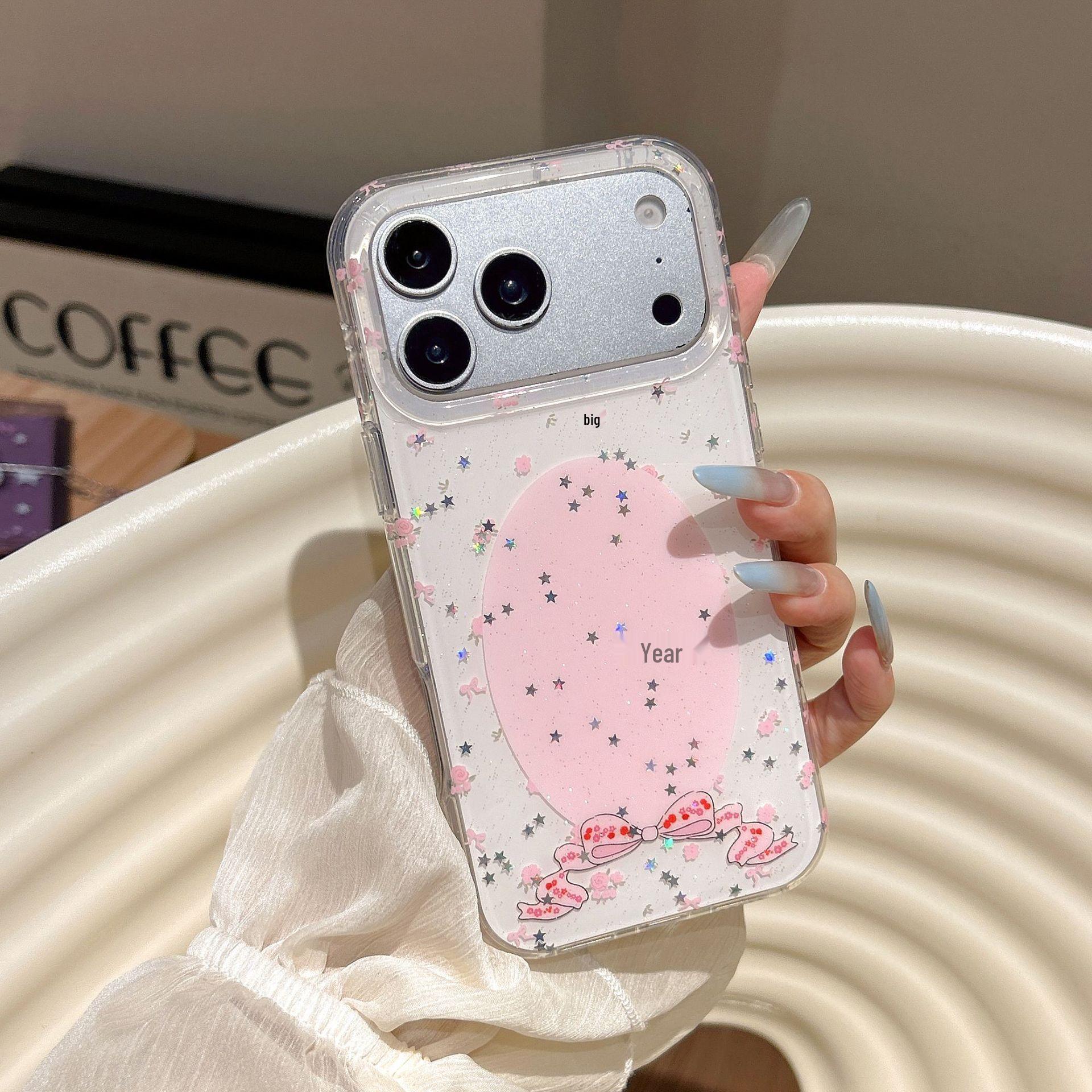 

Floral Pink Bow Rabbit Case for iPhone 17 Pro Max/Apple 16/14/15 16 Pro Max