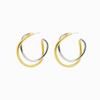 Light Luxury Design, High-End Cold Wind Double-Layer Wire-Wound Hollow Earrings S925 Silver Needle Stud Earrings Temperament Versatile Earrings