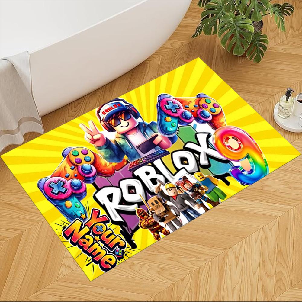 Roblox Customizable Name Floor Mat Design for Hallway Bedrooms Living Rooms Study room Antislip Carpet Office home decor Spiritual Gift