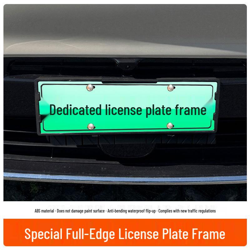 2026 Zhiji LS6 Full-Coverage Green License Plate Frame for New Energy Vehicles.