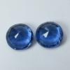 Natural Blue Tanzanite Loose Gemstone Round Shape 18.50 ct Pair for Jewelry Making and Crafts