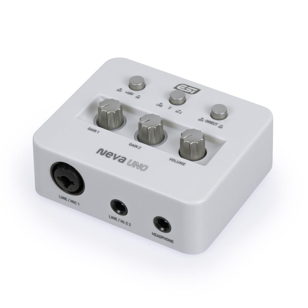ESI Neva Uno Audio Interface with kHz Support - Ultra-compact 2-in/2-out USB-C 24-bit/192