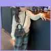 Stylish Korean Minimalist Unisex Kids Shoulder Bag Trendy Solid Color Tote