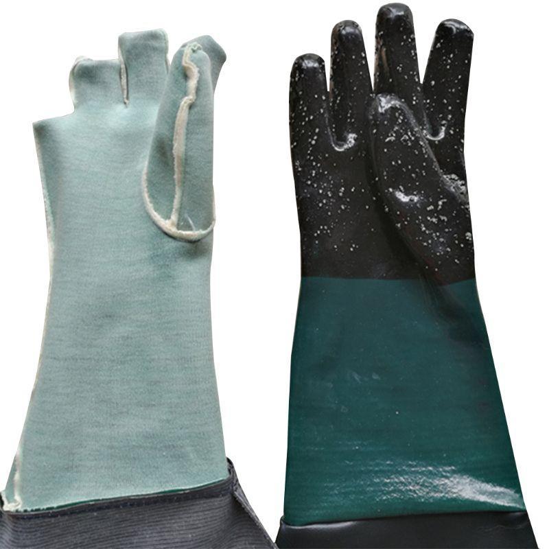 Rubber Sand Sandblasting Gloves For Sandblast Cabinets Safety