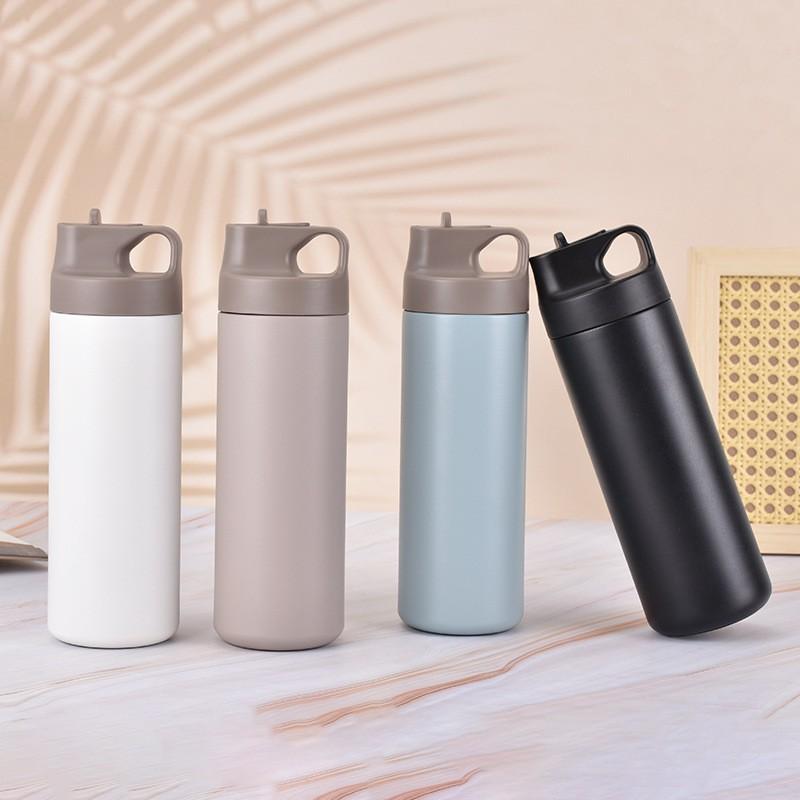 Stainless Steel Vacuum Insulated Travel Mug 550ml Portable Water Bottle Outdoor Sports Camping Hiking