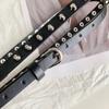 Extra Long Leather Waist Belt Thin Dress Jeans Belt Cowboy Style Women's Rivet Belt  Spicy Girls