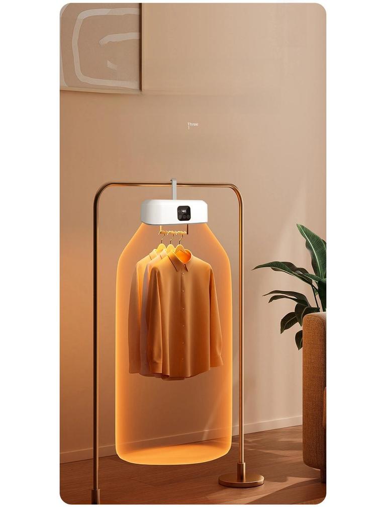 Portable Folding Clothes Dryer with Remote Control Display for Dorms and Baby Clothes