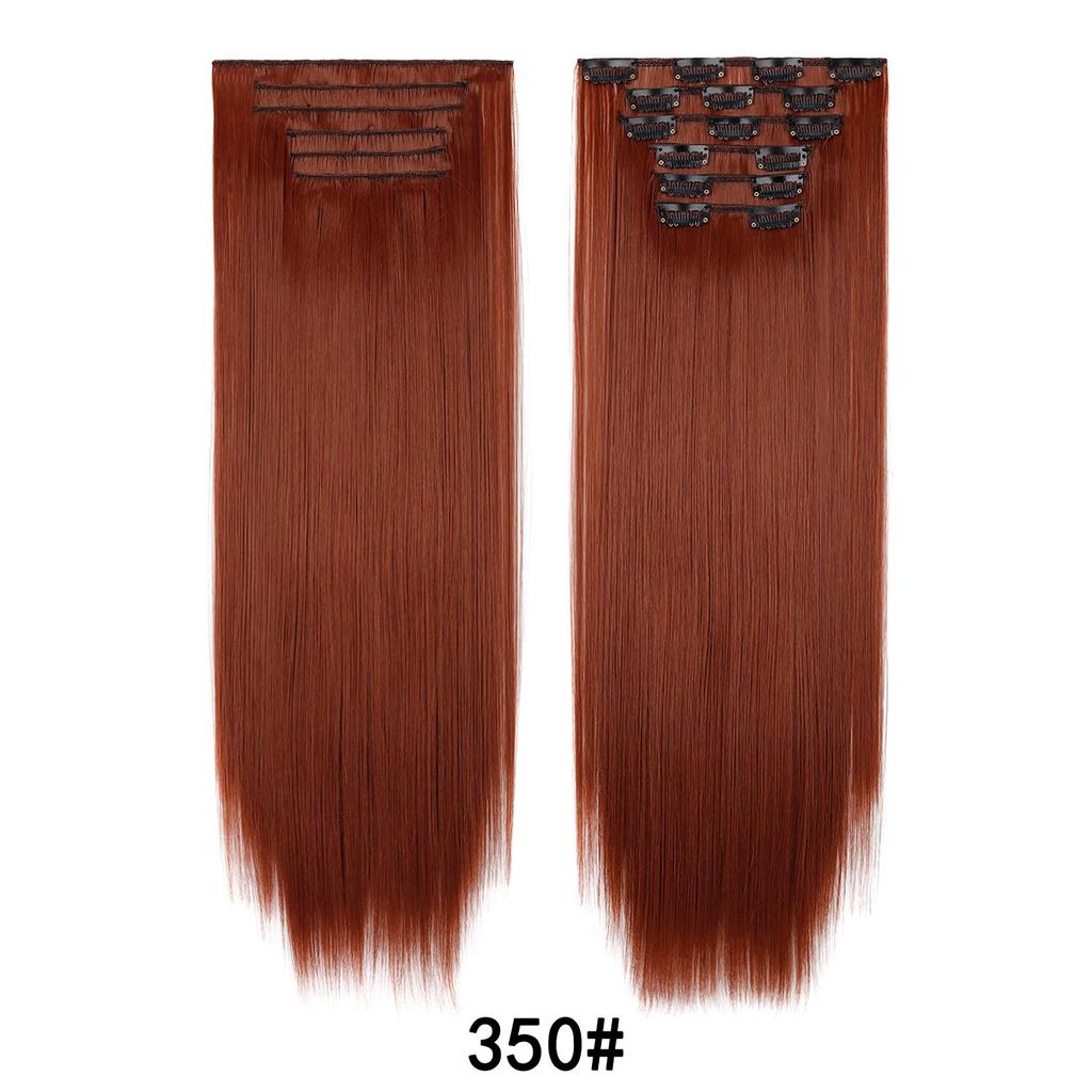 6Pcs/Set Clip-in Hair Extensions Long Straight Hair for Full Head Synthetic Hairpiec for Women Ladies