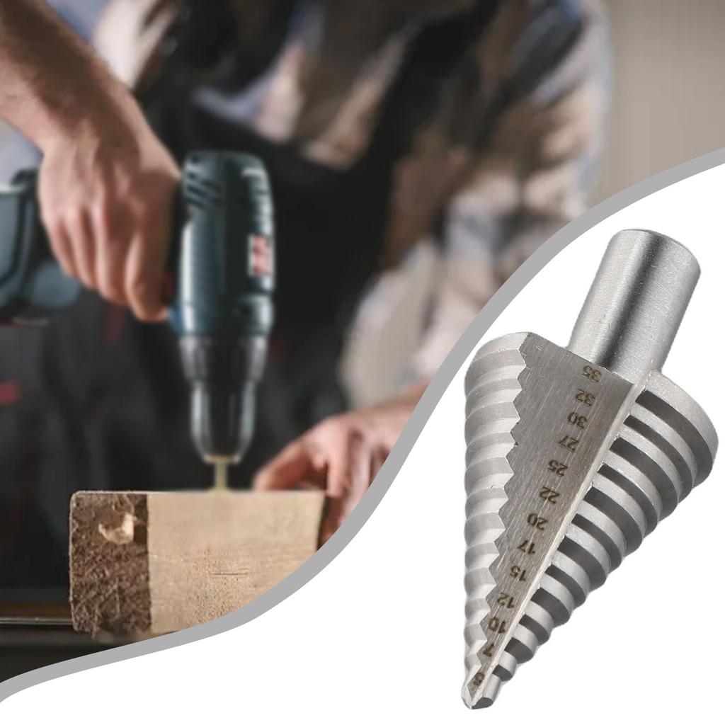 5-35mm HSS Step Drill Bit Twist Groove Titanium Coated Wood Metal Hole Cutter Core Drill Bit Power Tools Drilling Bit