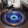 Evil Eye Stained Glass Design round carpet Chair cushion Round Entryway Rug, Soft Round Rugs for Living Room, Bedroom, Circle Carpet decor gifts