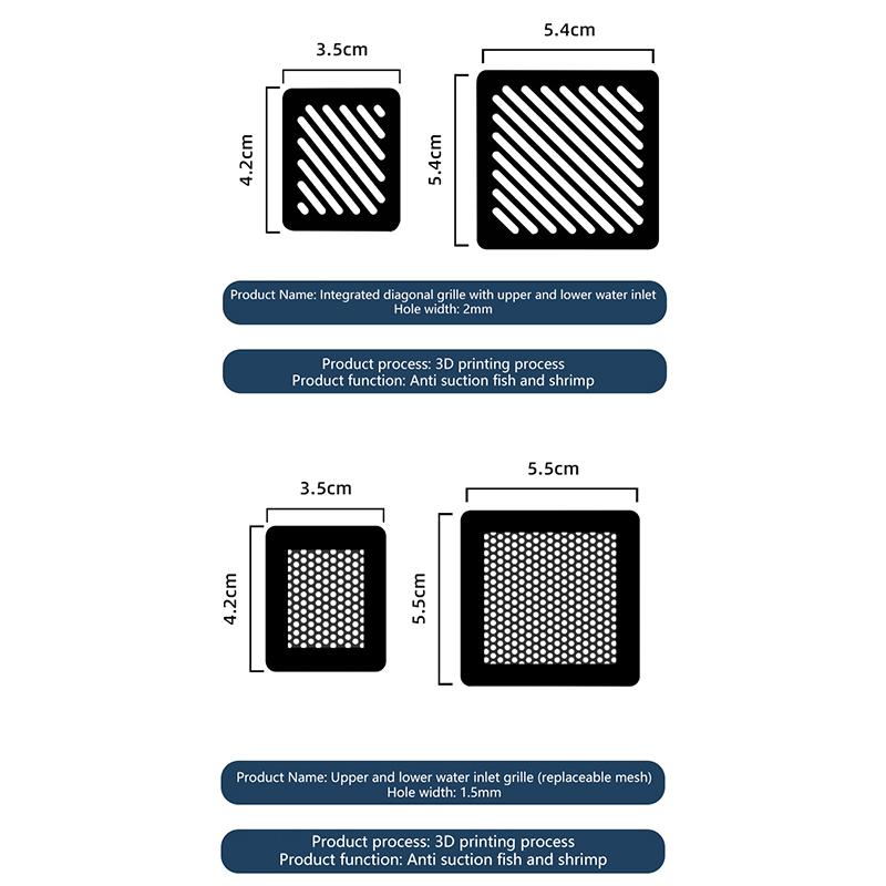 For Xiaomi Mijia Smart Aquarium Modification Backplane Bottom Stickers Import And Export Accessory Aquascape Sand Blocking Mesh