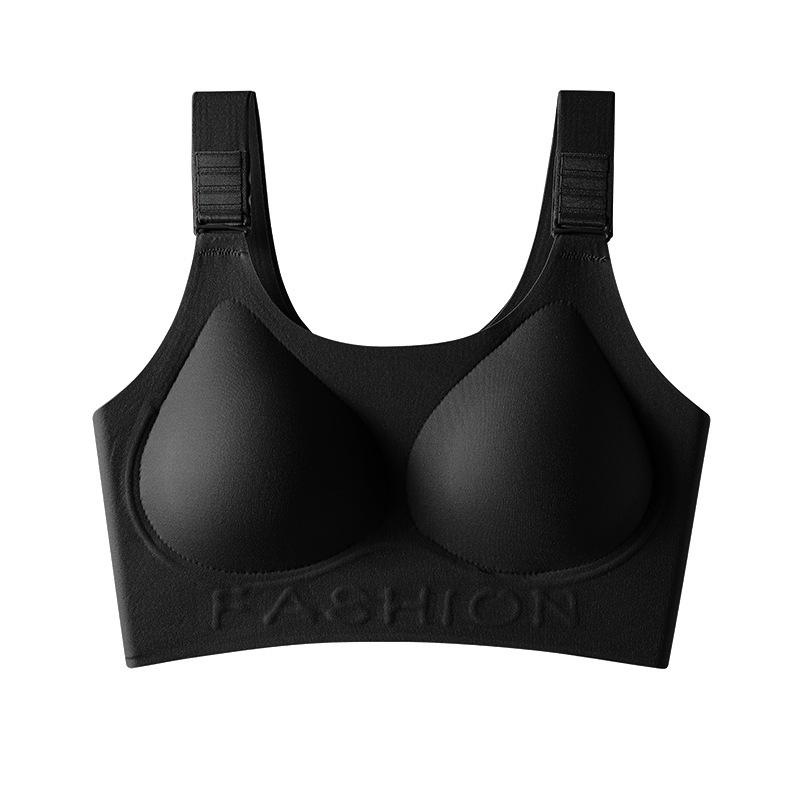 Jelly Strip Invisible Seamless Wireless Tank Top Bra with Adjustable Buckle and Anti-Sagging Side Support.