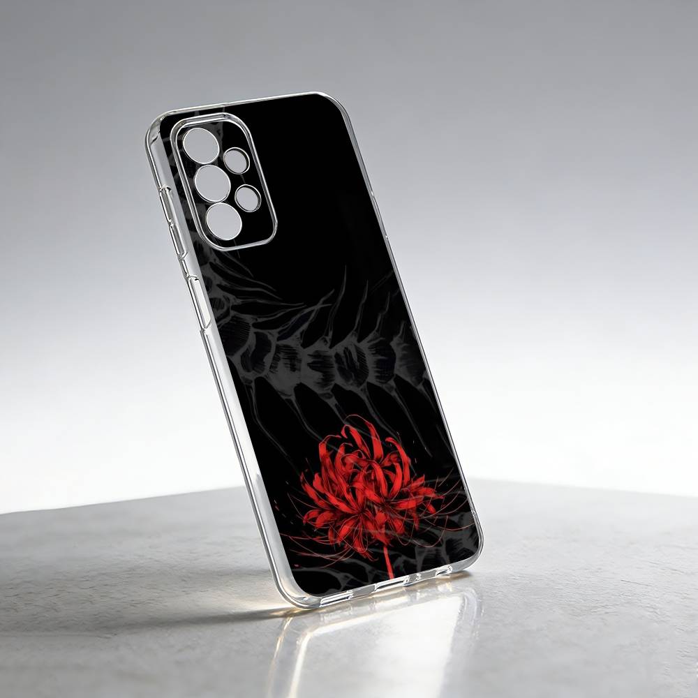 Ghoul R-Red Spider Lily Tokyo-o Phone Case For Samsung S25,S24,S21,S22,S23,S30,Ultra,S20,Plus,Fe Transparent Cover