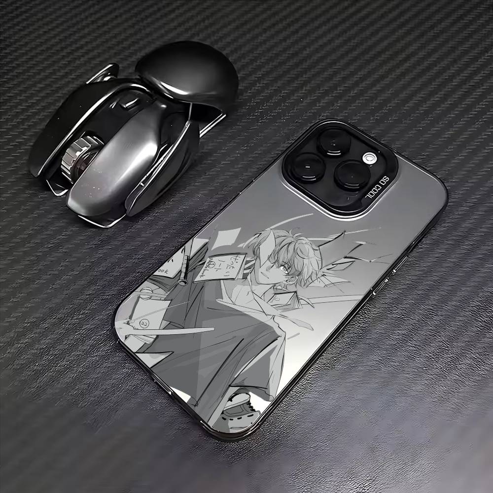 O-Oblivion Anime Battery Phone Case For iPhone17,16,15,14,13,12,11 Plus,Pro Max Colored Silver Plated Inside Cover