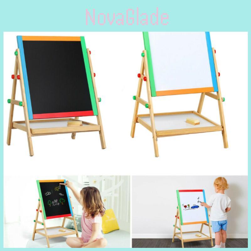 Kid Magnetic Drawing Board With Elevating Wooden Frame For Artistic Play And Education