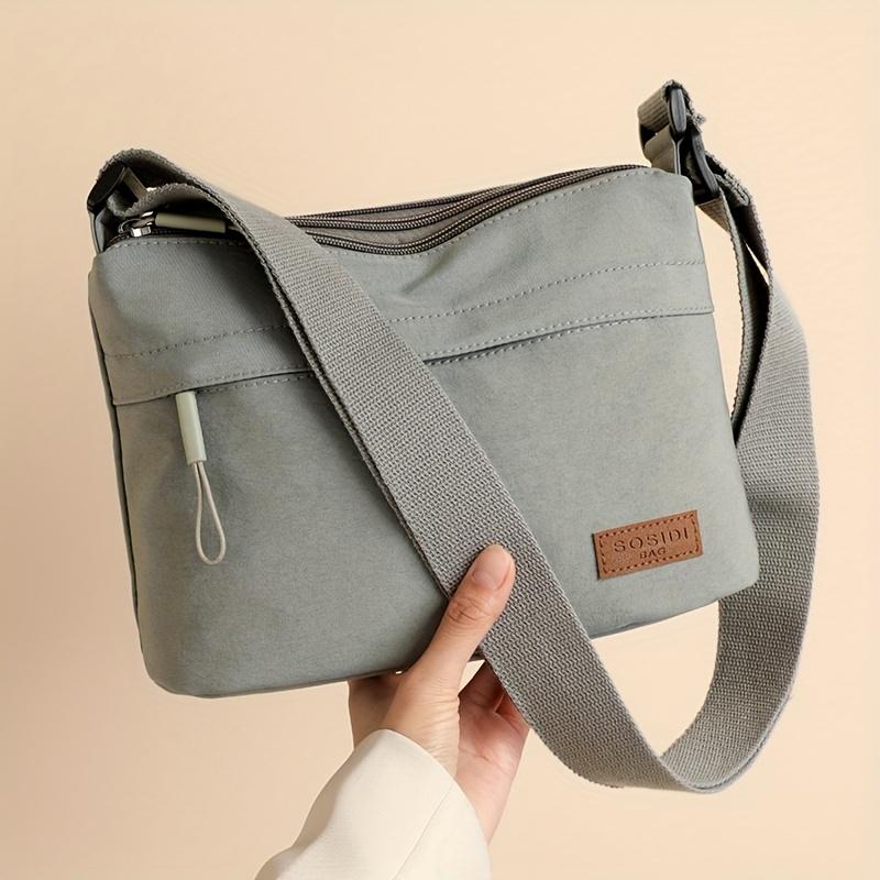 

Large Crossbody Bag for Women, Multi-Zipper, Adjustable Strap. For Office, Shopping & Moms. 4 Colors. Shop Now! серый