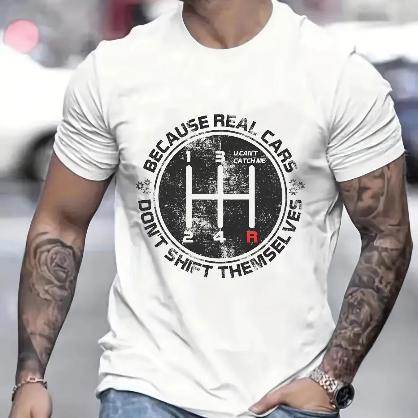 

Oversized Tshirt Summer Men Real Cars Dont Shift Themselves Funny Tees Hip Hop Short Sleeve Race Car Lover Tee Tshirt Male M