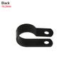 100PCS R-Type Nylon Cable Clamp Plastic P Clips Black Nylon Fasteners Cable Mounting Fix Hardware Electrical Fittings