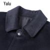 Yalu Men's Mid-Length Wool Blend Coat