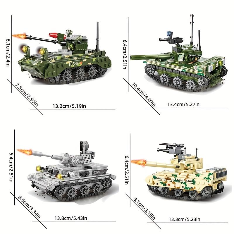 Assembled Building Blocks Main Battle Tank Toy Armored Vehicle Model Modern Military Series Soldier Army  Toy Gift