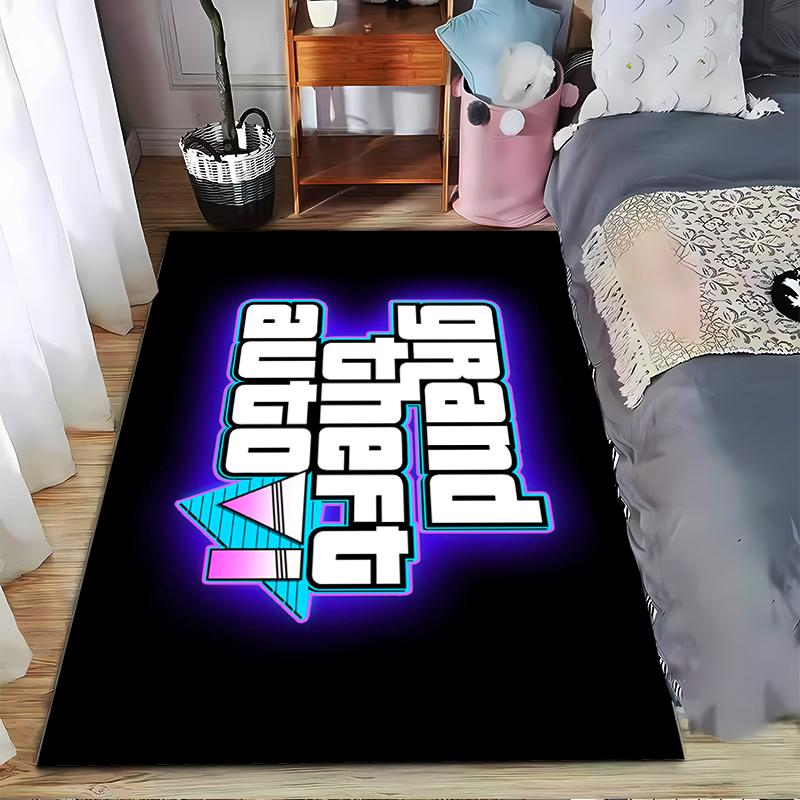 

Grand Theft Auto game logo printed flannel rug, non-slip, suitable for bedroom, living room, and children s room decoration 40x60cm( 15x23in )