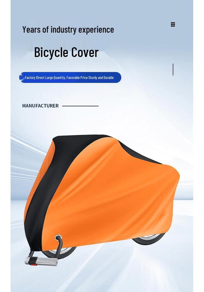 210D Oxford Cloth Double Bike Cover: Sun, Dust & Rain Protection