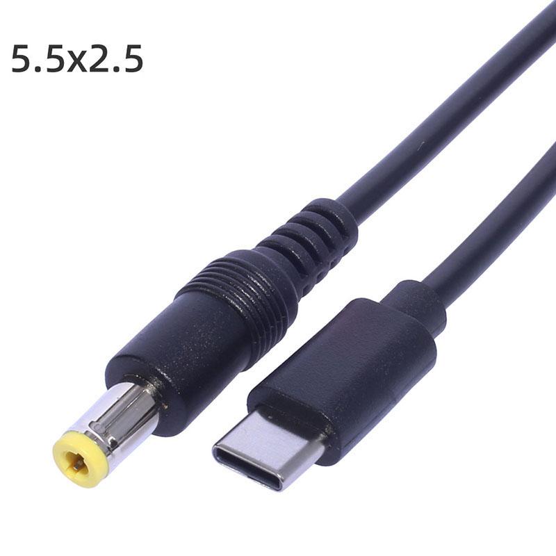 0.2m USB Typ C Samec na DC Samec 5.5X2.5mm 5.5x2.1mm 5V 3A 15W USB C Prodlužovací nabíjecí kabel s napájecím konektorem pro fotoaparát Router