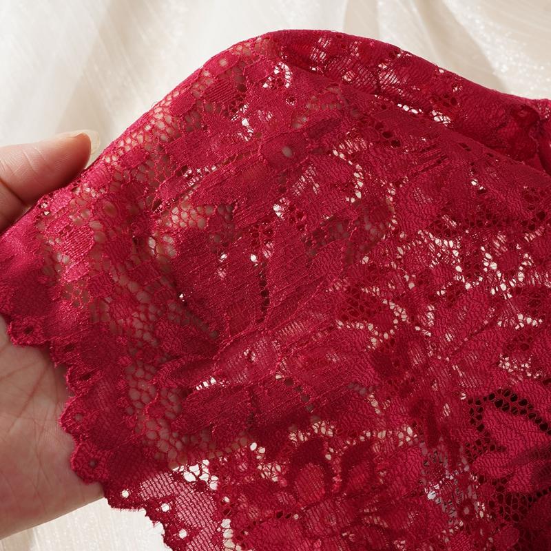 Womens Sexy Lace Bra Suit Solid Set Beautiful Back Lace Wireless Bra Panty Set