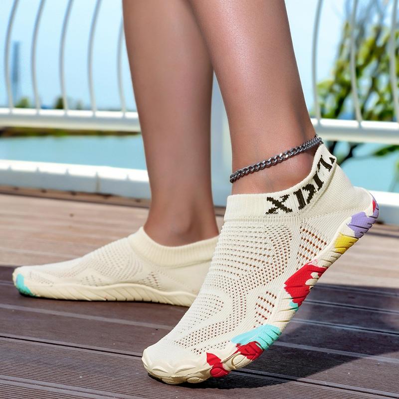 Herren Strandschuhe Sommer Neu Atmungsaktiv Weich Komfort Mesh Fünf Zehen Rutschfest Upstream Schuhe Paare Urlaub Tauchen Wasserschuhe