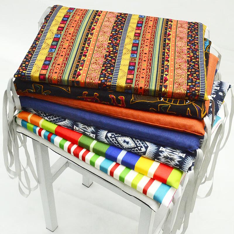 Winter Thickened Cotton-Linen Blend Stool Seat Cushion