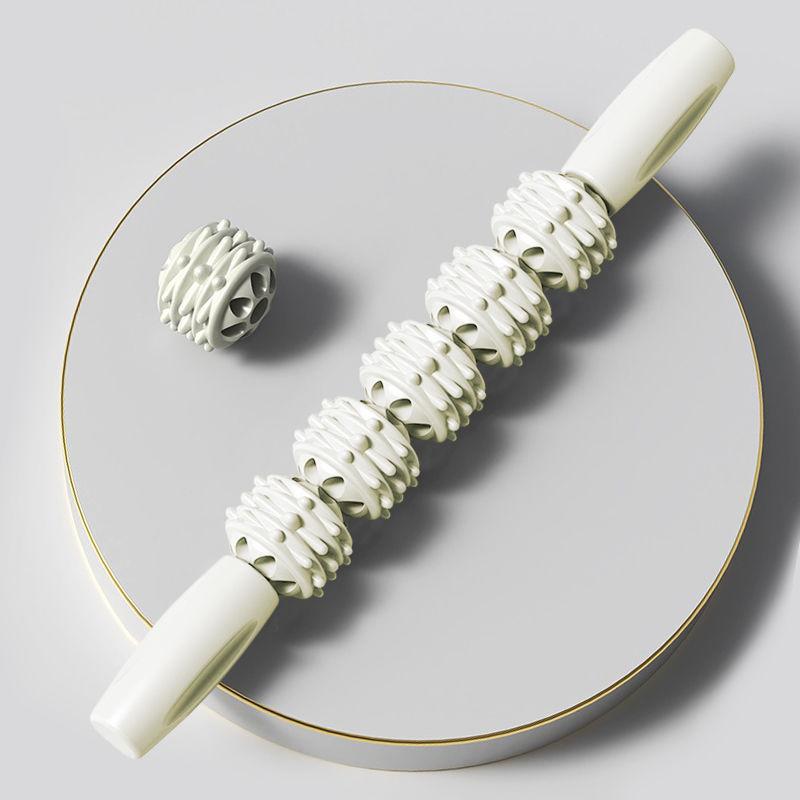 

Массажный ролик для глубоких тканей, многоколесный инструмент для снятия мышечного напряжения для спины, шеи, ног, портативная фитнес-палка для восстановления, домашний тренажерный зал, массажер с текстурированной поверхностью 4 wheels белый