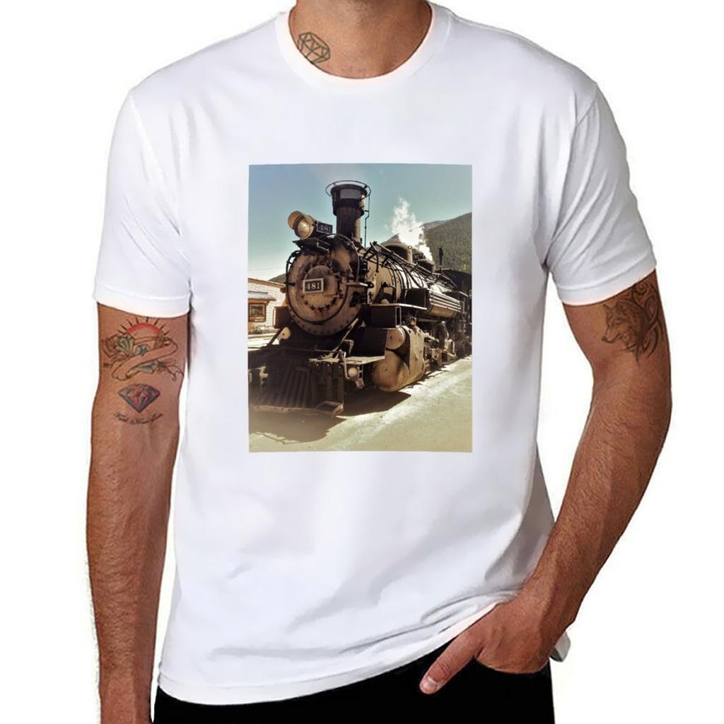 Durango To Silverton Narrow Gauge Railroad Engine Tshirt Work Wear Lightweight Tee