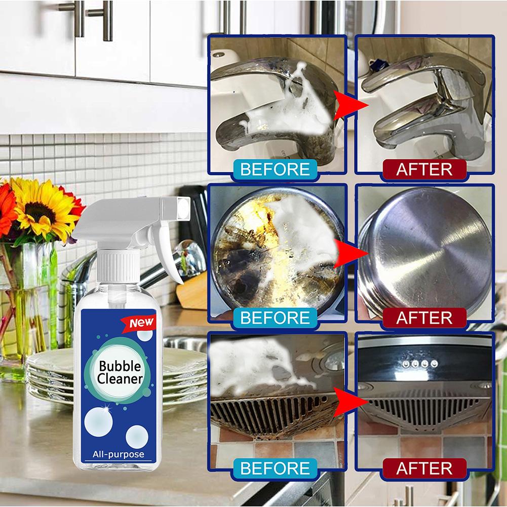 Multi-Purpose Foaming Heavy Oil Stain Cleaner Kitchen Foam Bubble Cleaner Rinse-Free All-Purpose Rust Stain Greasy Dirt Remover
