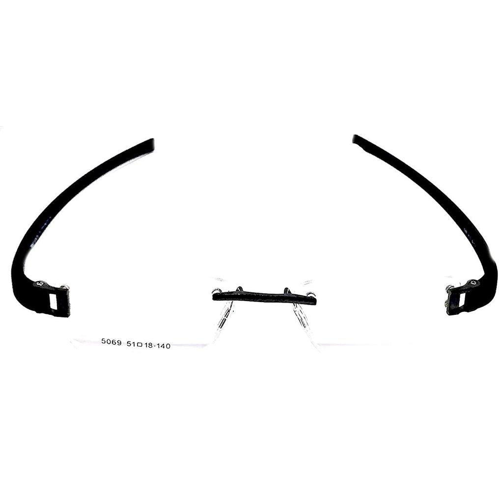 RSINC Combo Black-Black -Black Red Rimless Frame/Eyeglass/Spectacle, Optical, Prescription, for Men and Women, 51-18-140