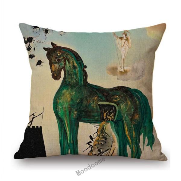 Salvador Dali Surrealism Oil Painting Portrait Decorative Art Cotton Linen Sofa Throw Pillow Case Abstract Art Cushion Cover