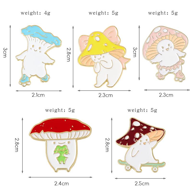 3-10Pcs Cartoon Brooch Set Christmas Frog Space Mushrooms Joker Black Cat Dog Enamel Pins Animal Lapel Badge Jewelry Wholesale
