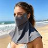 Face Guard Breathable Ice Silk Cooling Full Face Neck Cover Sun Protection Face Shield Outdoor Activities Summer Face Guard