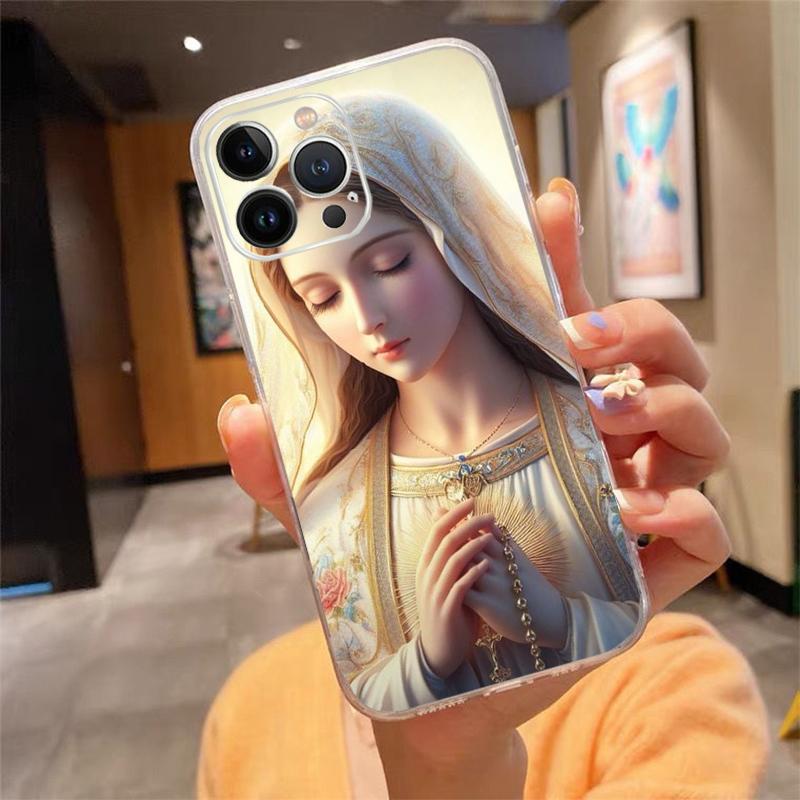 Virgin Mary Phone Case For Iphone 15 14 Pro Max 13 12 11 Pro Max XSMax XR 12 13 Mini 14 Plus