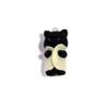 Kawaii 3D Flocking Cat Charm Cute Cartoon Cat Ornament Earring Keychain Pendant Accessories Diy Crafts Jewelry Make