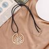 Metal Necklace Women'S Fashion Sweater Chain Long Leaf Personalized Long High-End Necklace