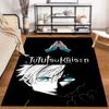 Anime Rug with Jujutsu Kaisen Design, Gojo Satoru Illustration Carpet Suitable for Use As an Anti-slip for Living Room Bedroom Sofas