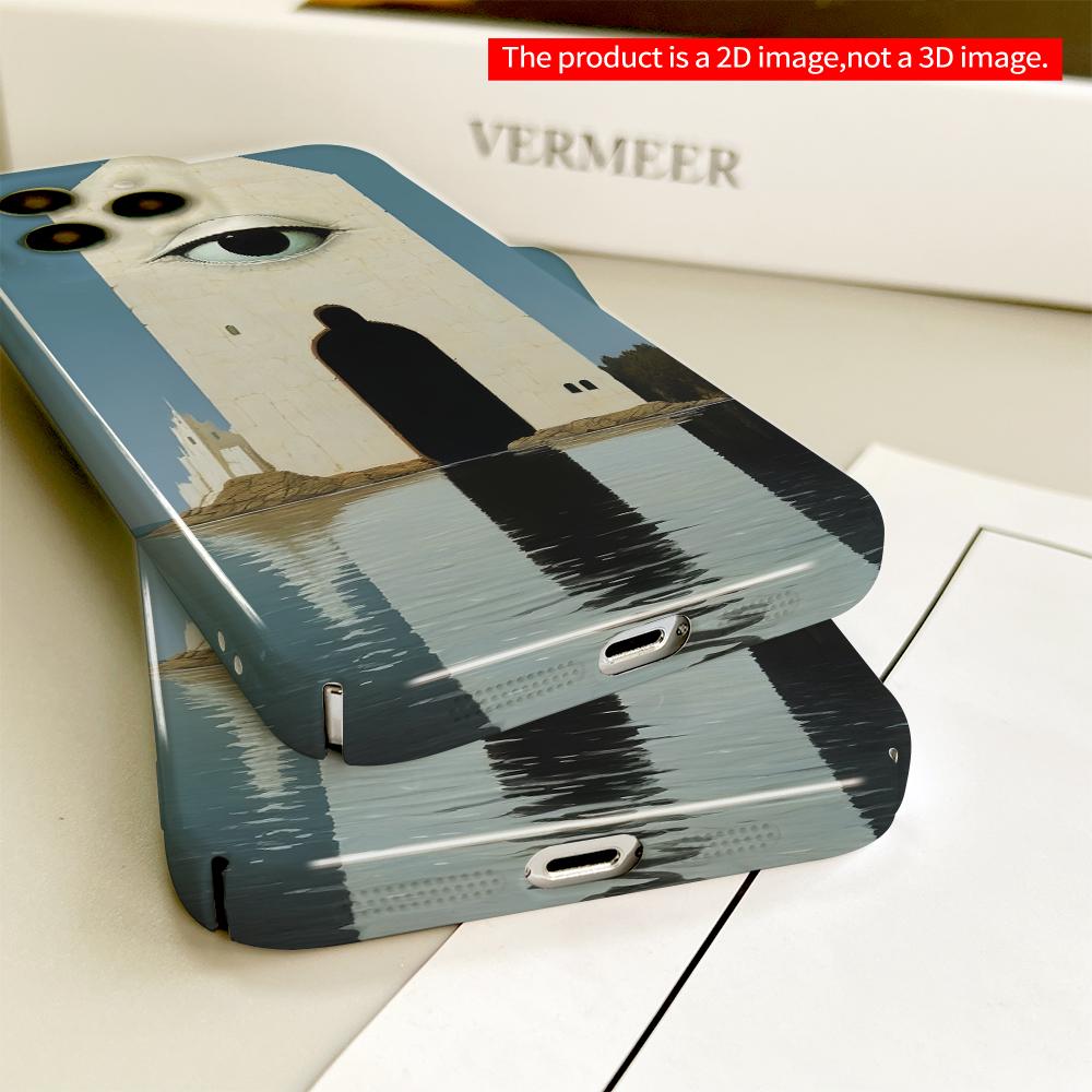 2DFlat Eye Tower on Water Reflection All inclusive film hard phone case, compatible with iPhone 18 Pro Max 17 16 15 14 13 12 11