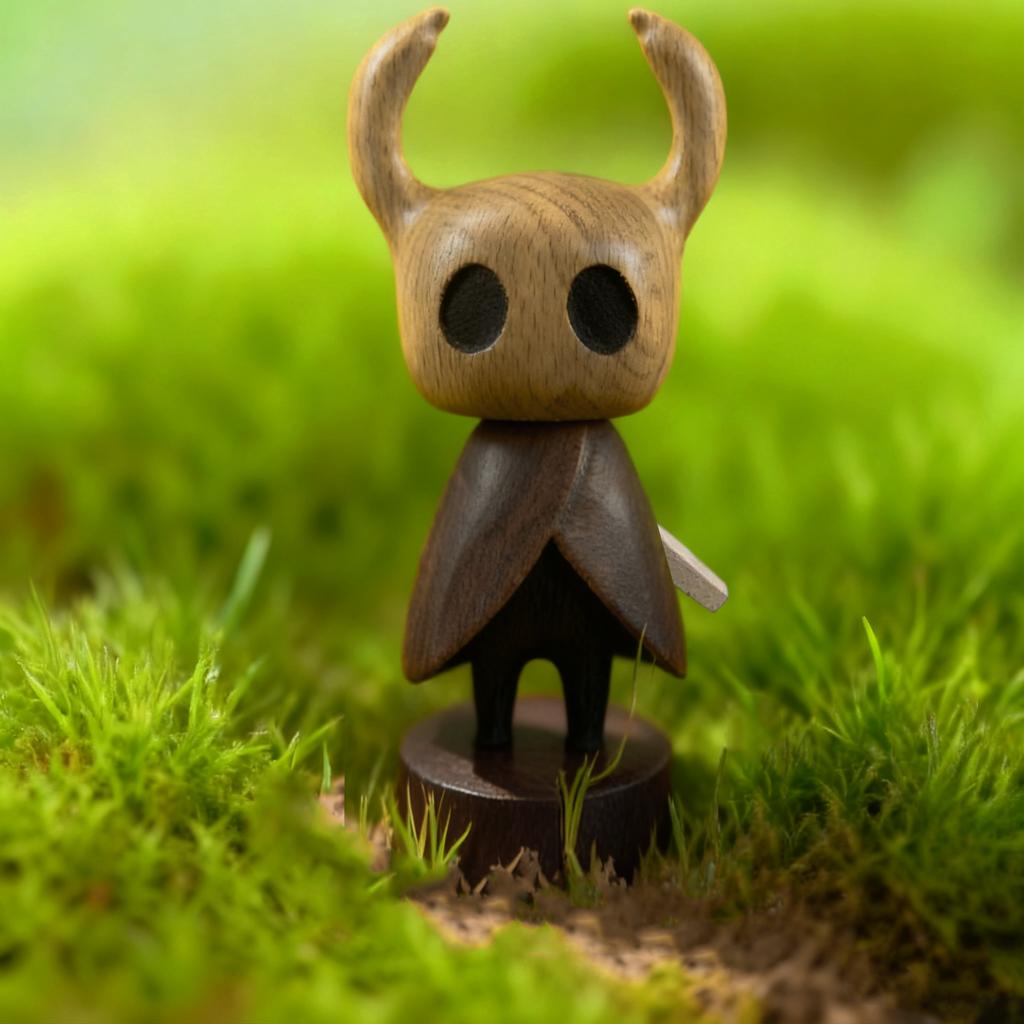 Interesting Little Knight Wooden Desktop Ornaments, Cute Character Art Crafts