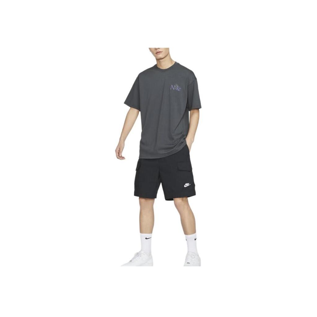Nike Sportswear Snake Welcoming Series Loose Fit Printed Casual Embroidered Soft Short Sleeve T-Shirt Men Tops Coal-Black HJ0615060