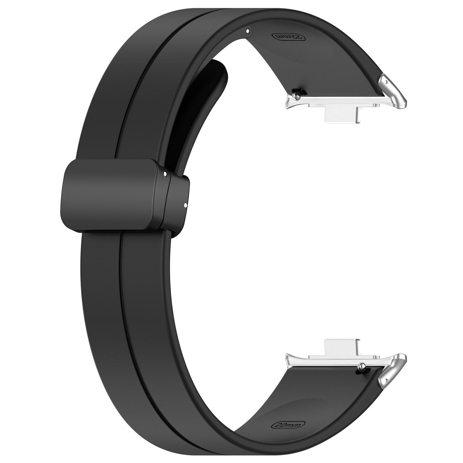 

Силиконовый ремешок с раскладной застежкой для Xiaomi Band 9Pro и ремешок с магнитной застежкой для Band 8 Pro Silver Connector + Strap